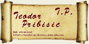 Teodor Pribišić vizit kartica